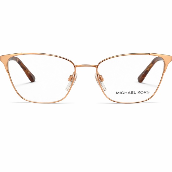 Michael Kors Women’s Gold Metal Eyeglasses Frame Slim Rectangular